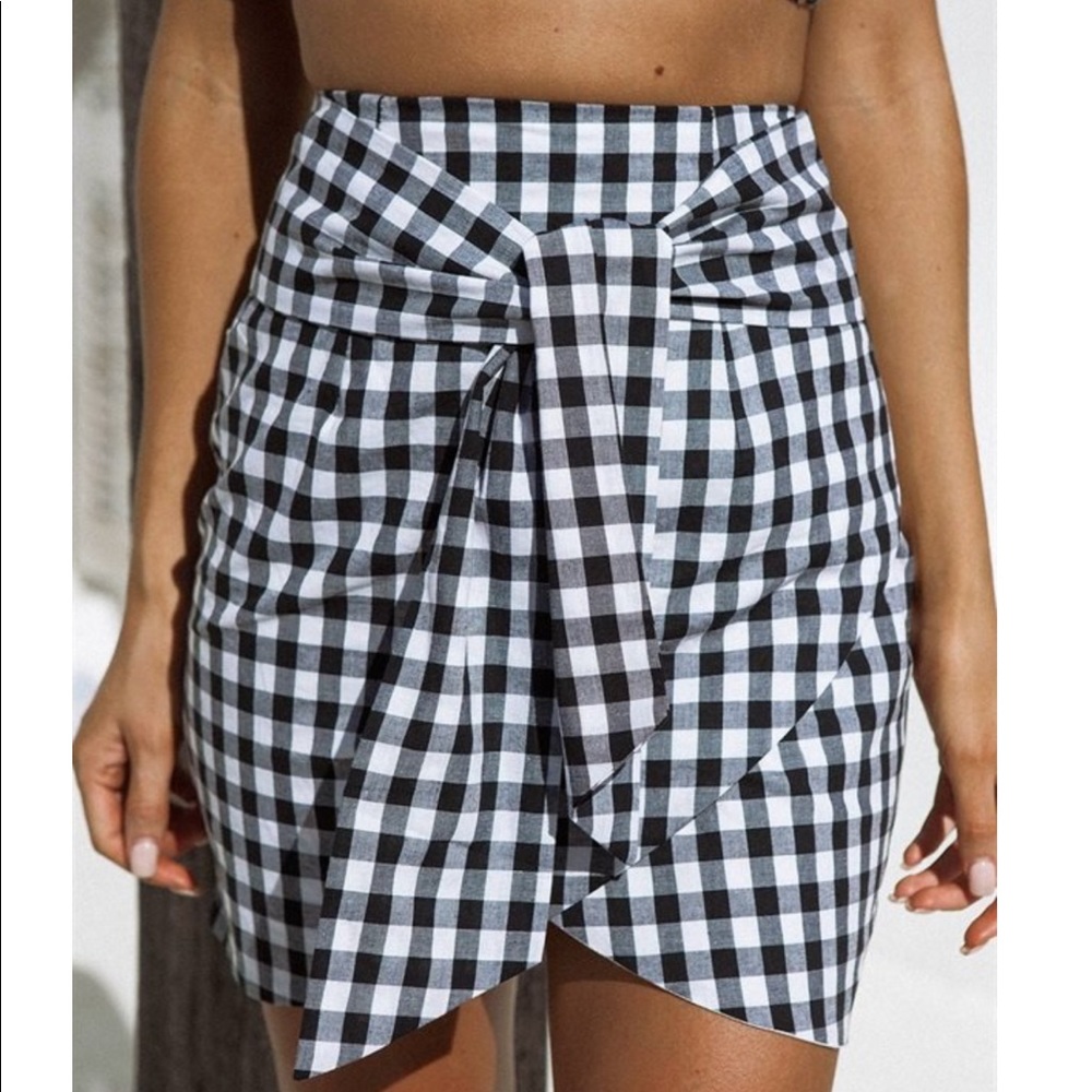 Sabo Skirt Gingham Wrap Skirt